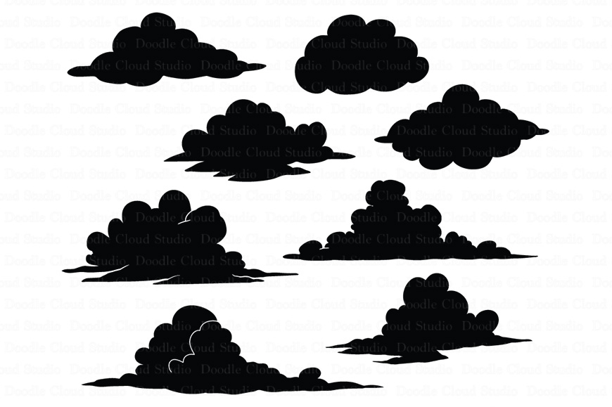 clouds clipart silhouette