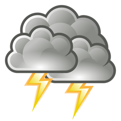 clouds clipart lightning