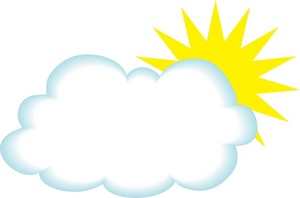 clipart sunshine cloud