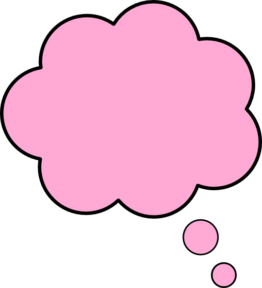 Dream clipart thought. Bubble pink clip art