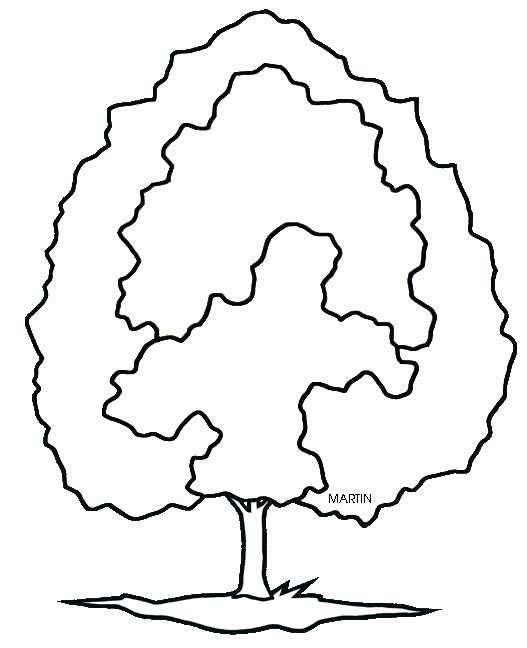 clipart clouds tree