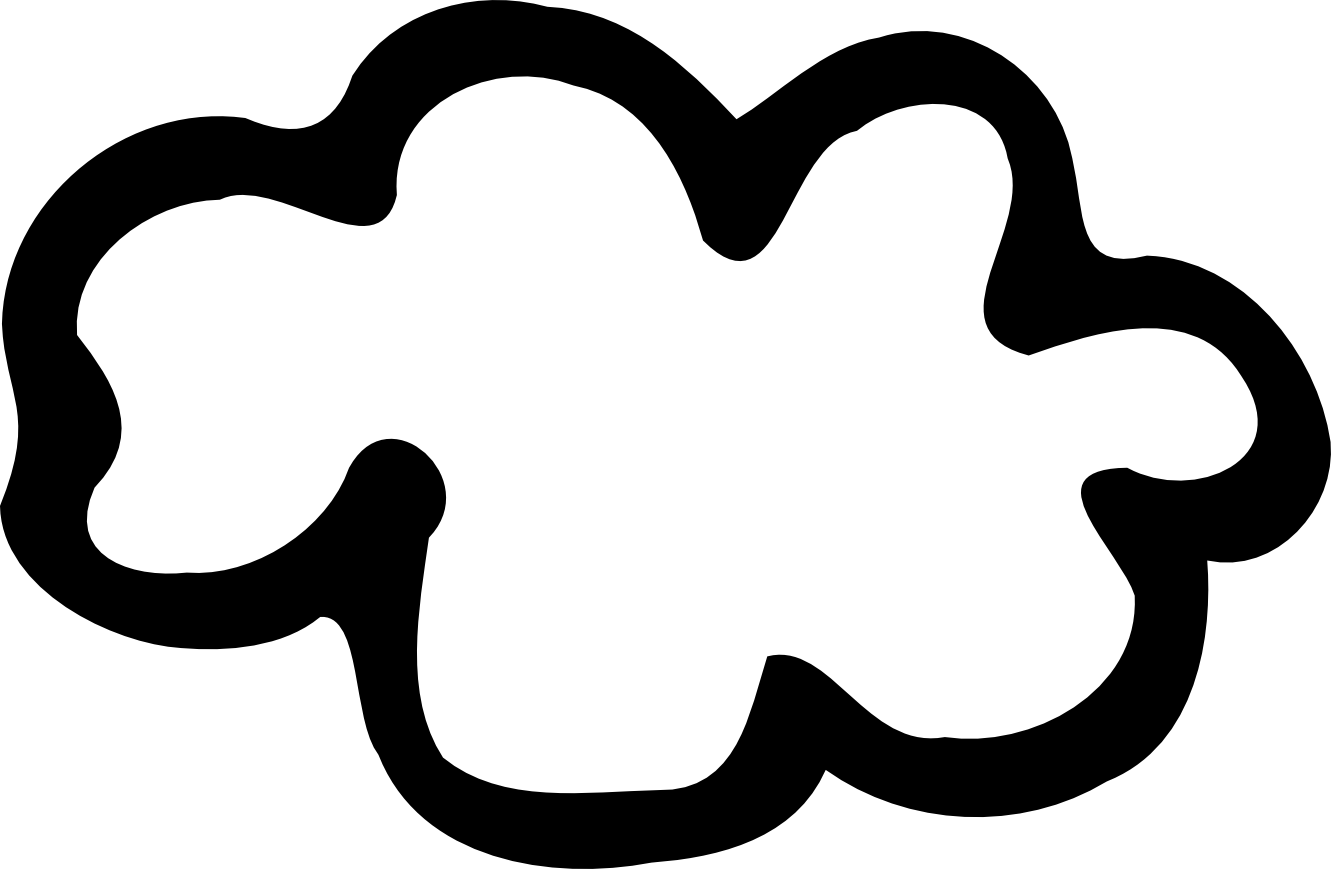 Windy black and white. Clipart cloud volcano