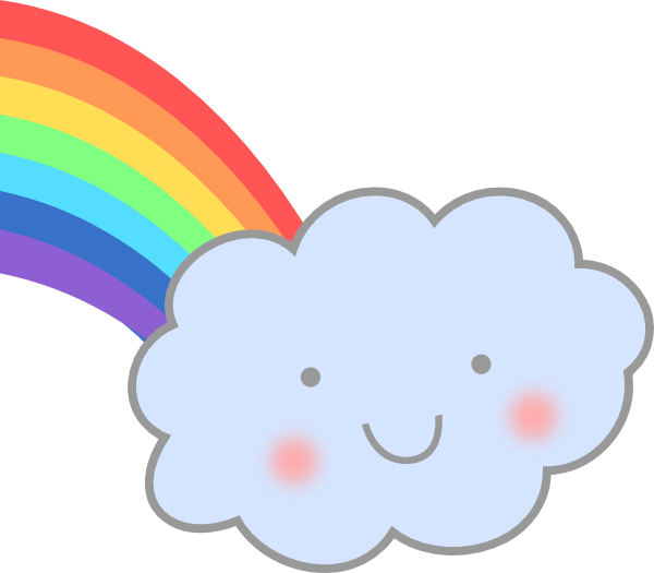 Coat clipart rainbow. Cute cloud with clip