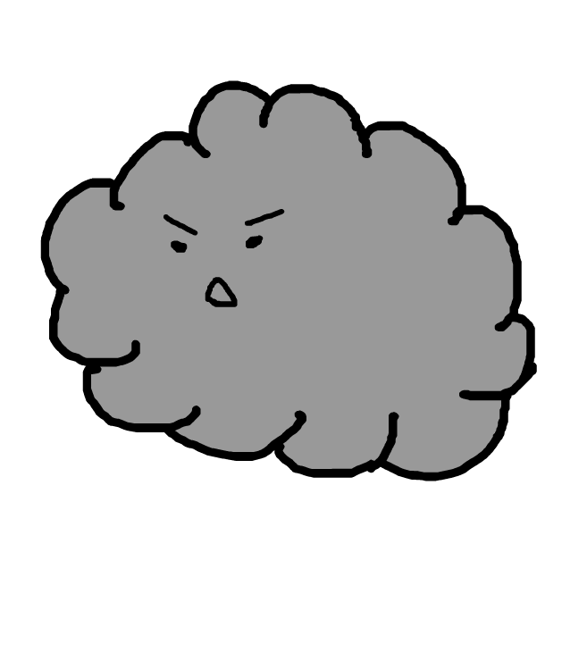 Windy clipart cartoon. Angry rain sticker for
