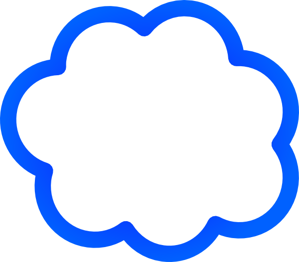 Clipart clouds bubble. Blue cloud clip art
