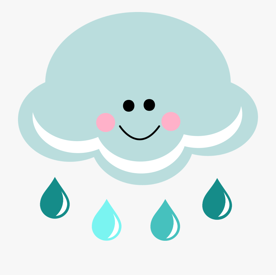 clipart rain cute