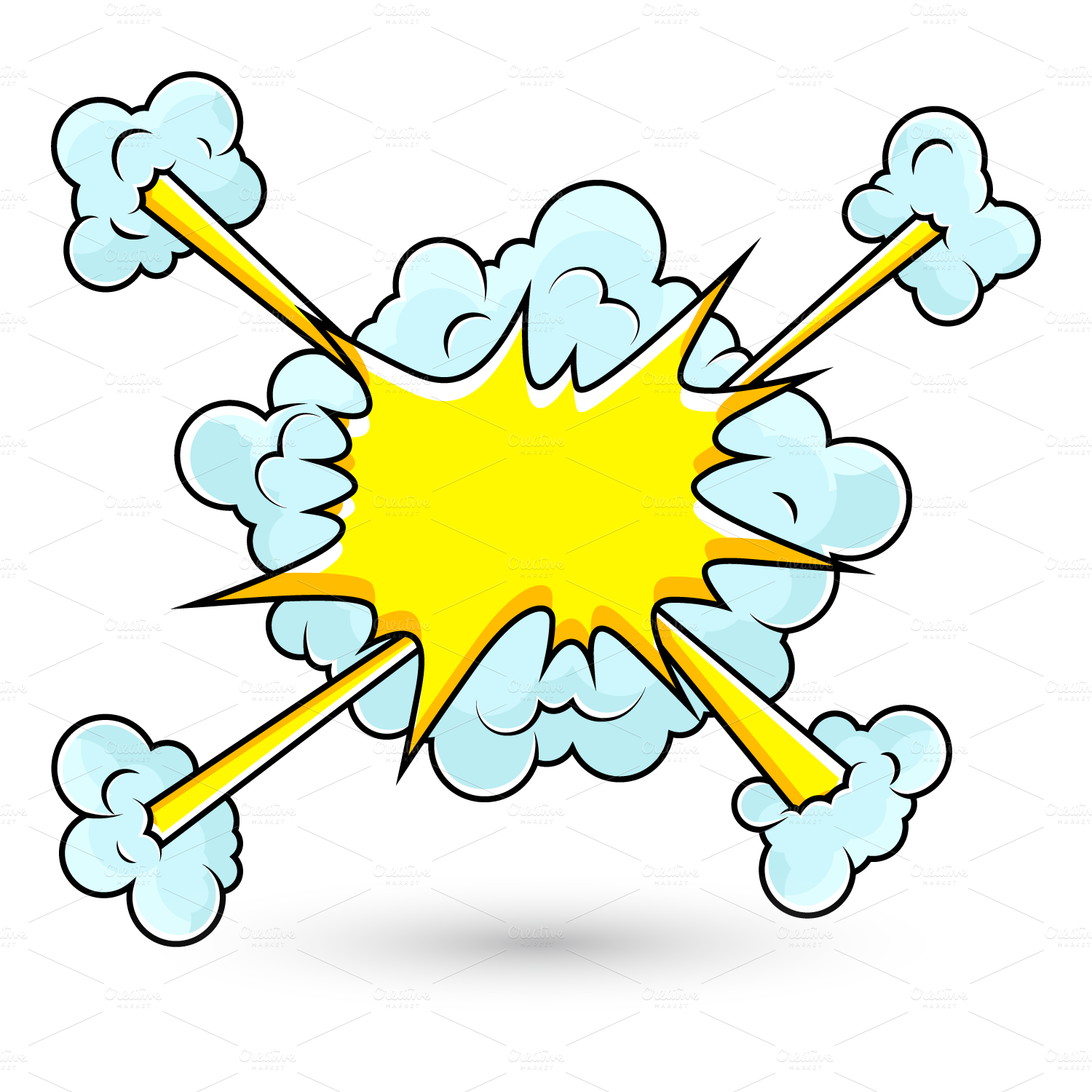clouds clipart explosion