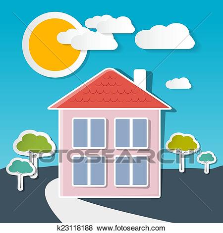 clouds clipart house