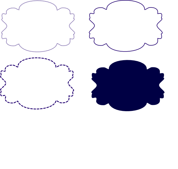 Clipart clouds label. Decorative labels clip art