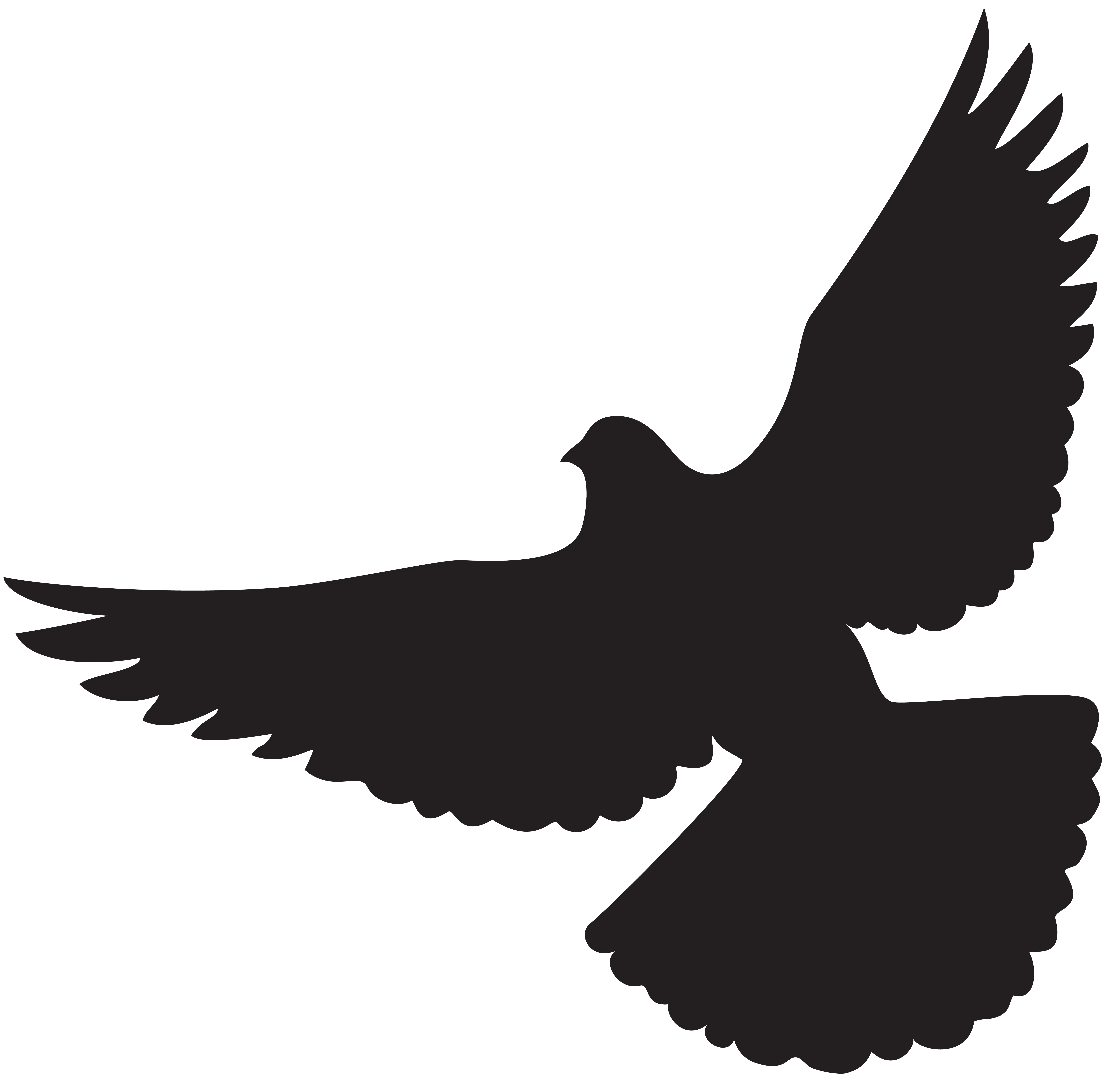 Wing clipart dove wing. Silhouette png clip art