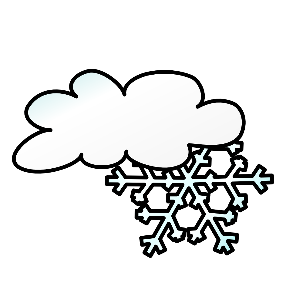 clipart clouds snowing