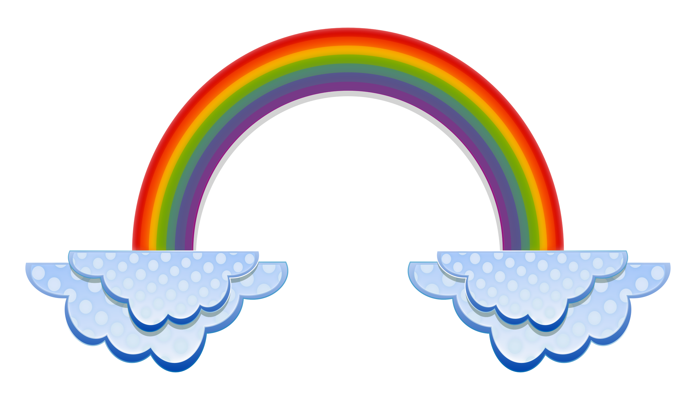 clipart rainbow outline