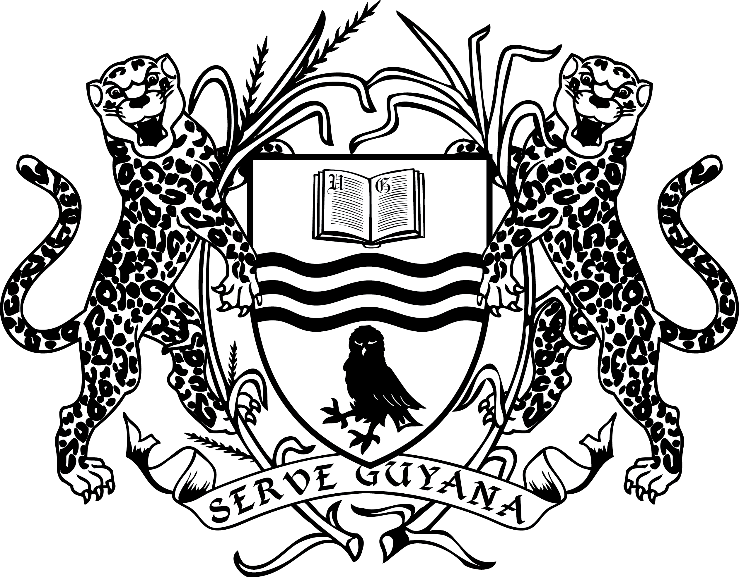 File university of guyana. God clipart black and white