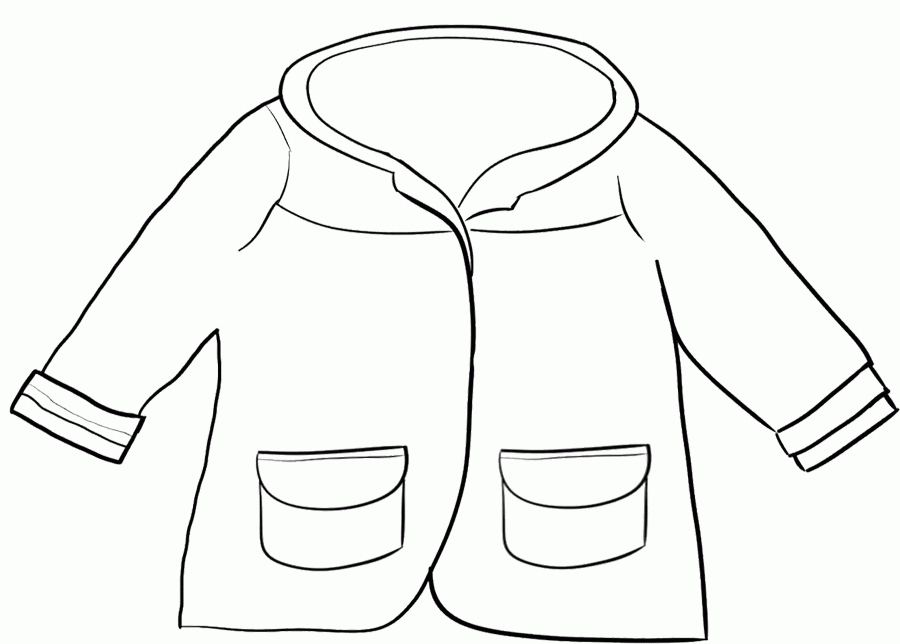 jacket clipart coloring