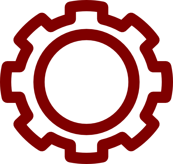 red clipart gears