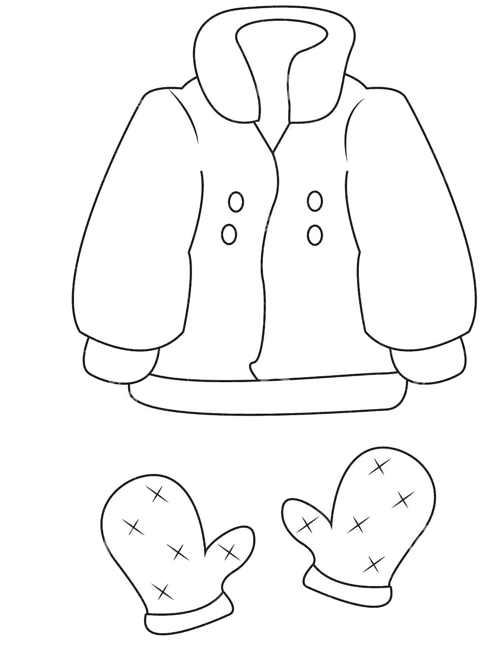 clipart coat mitten