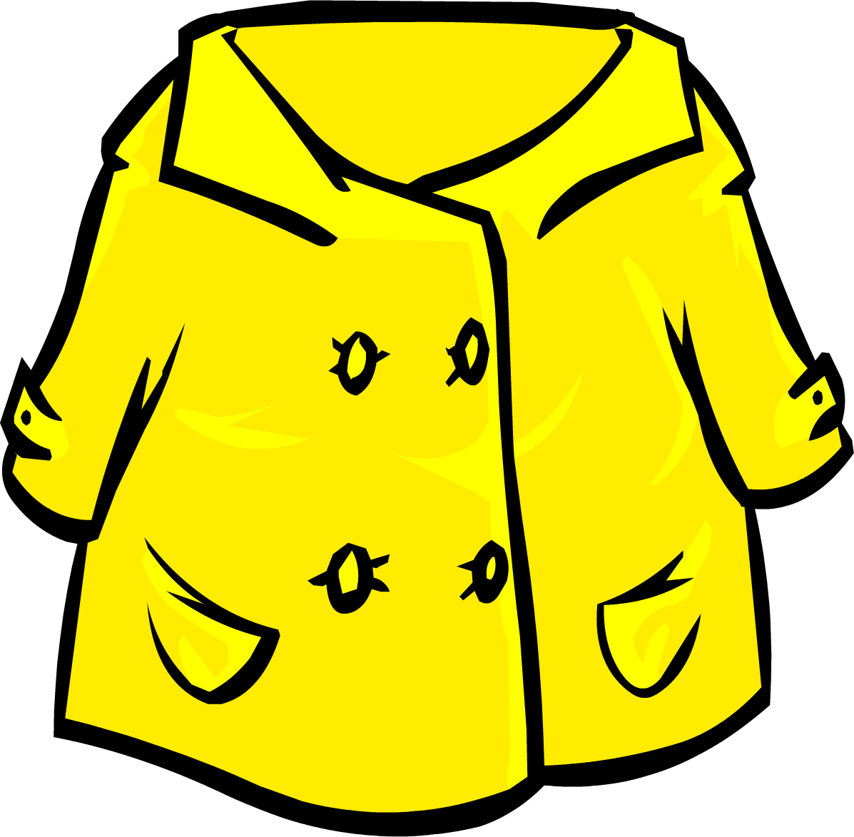 jacket clipart yellow coat