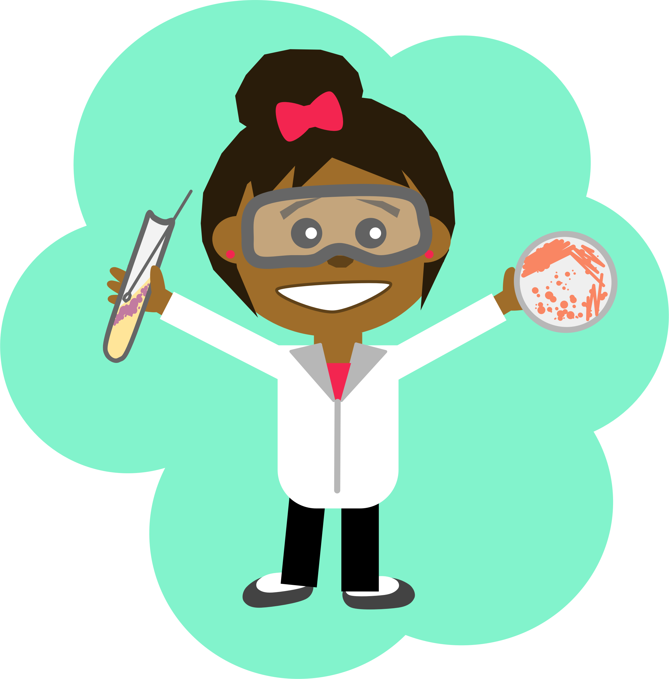 Clipart science icon. Girl big image png