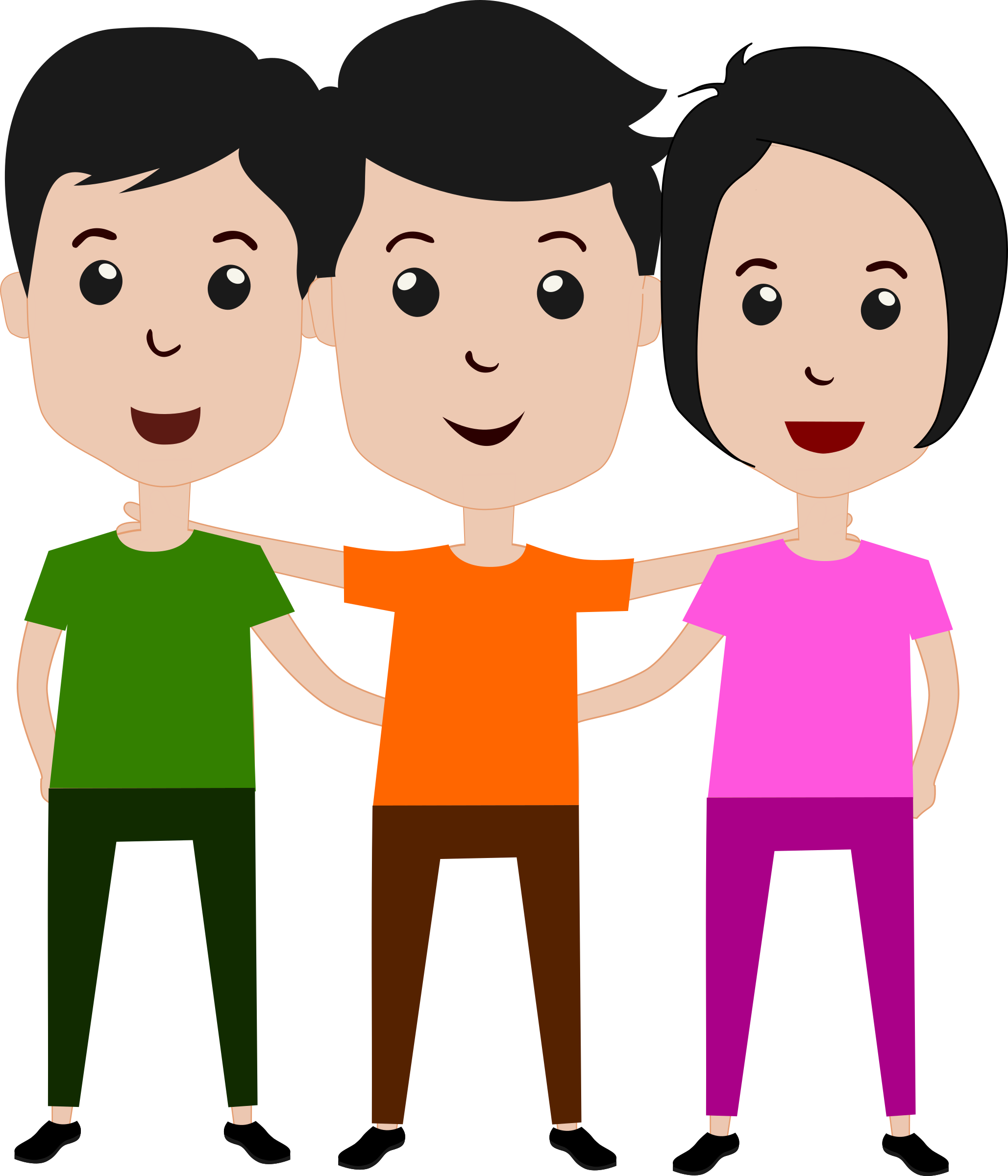 Clipart people friend.  collection of friendship