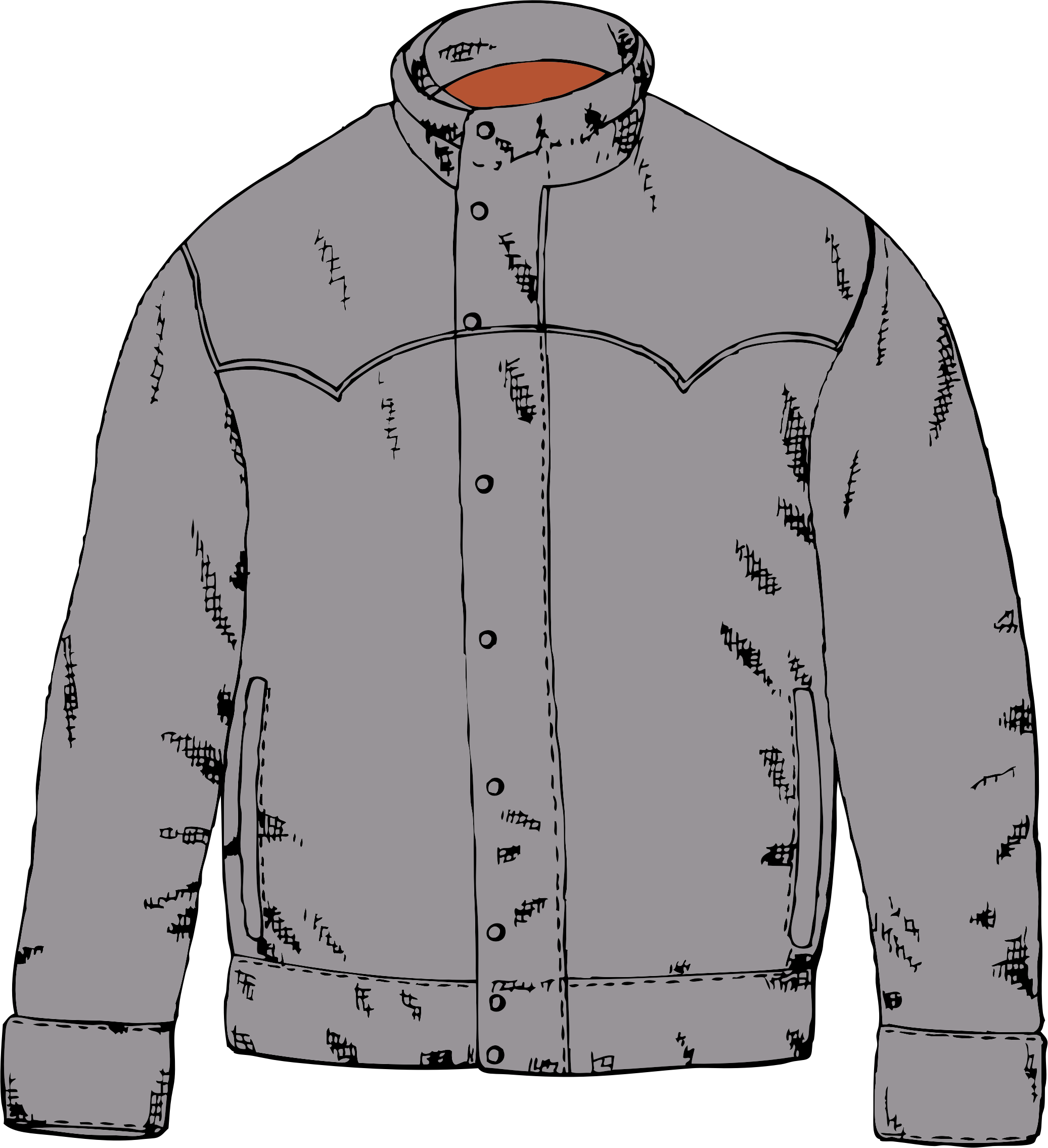 coat clipart jacket zipper