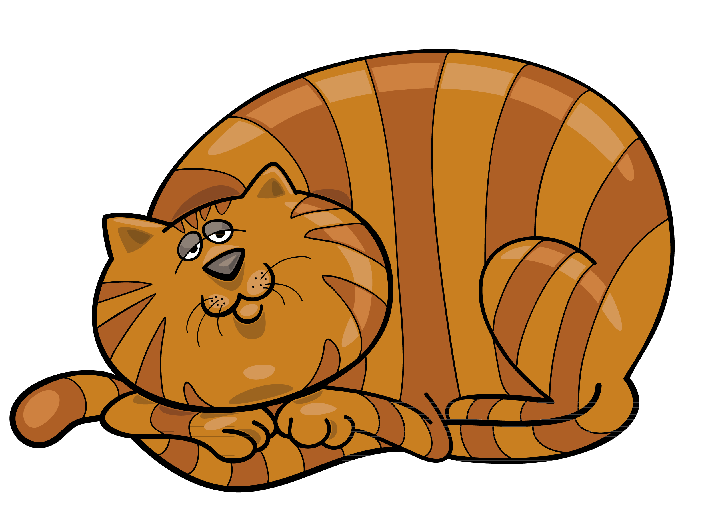Clipart coffee cat. Fat clip art cartoon