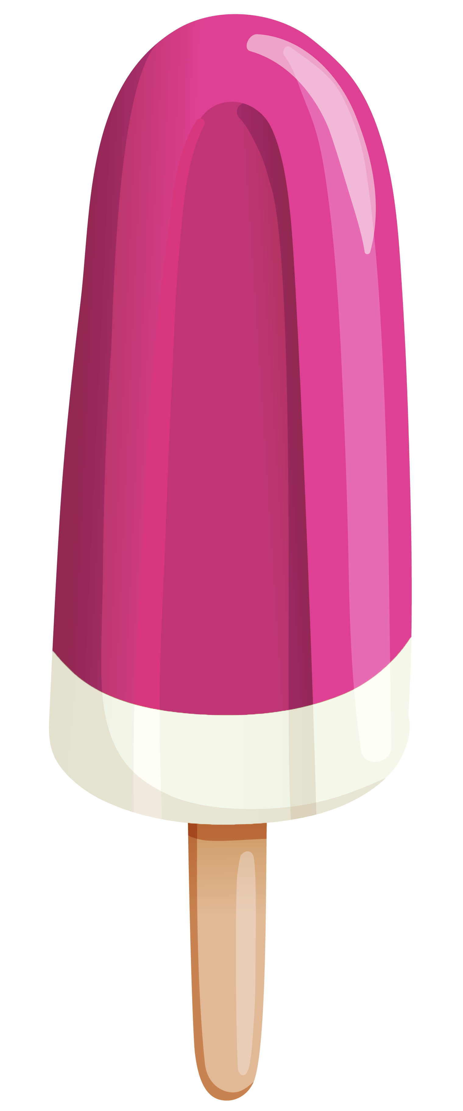 Pink ice cream stick. Clipart coffee cheer