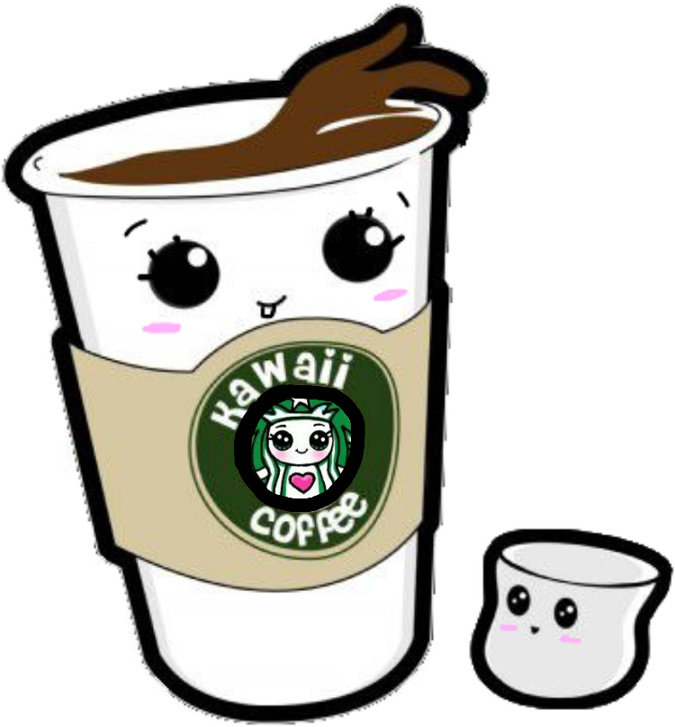 Starbucks drink coffee kawaii. Marshmallow clipart cute