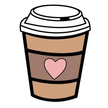 Cup patch grande monday. Clipart coffee cute