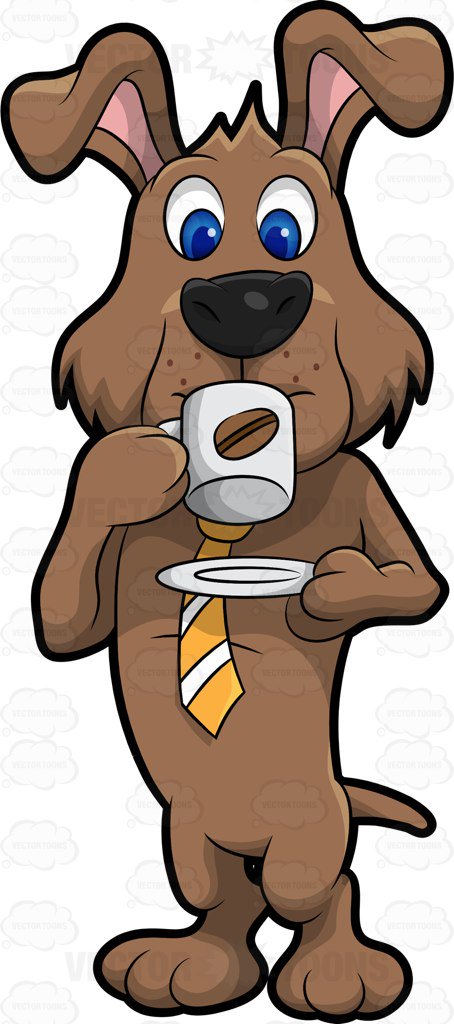 clipart dogs coffee