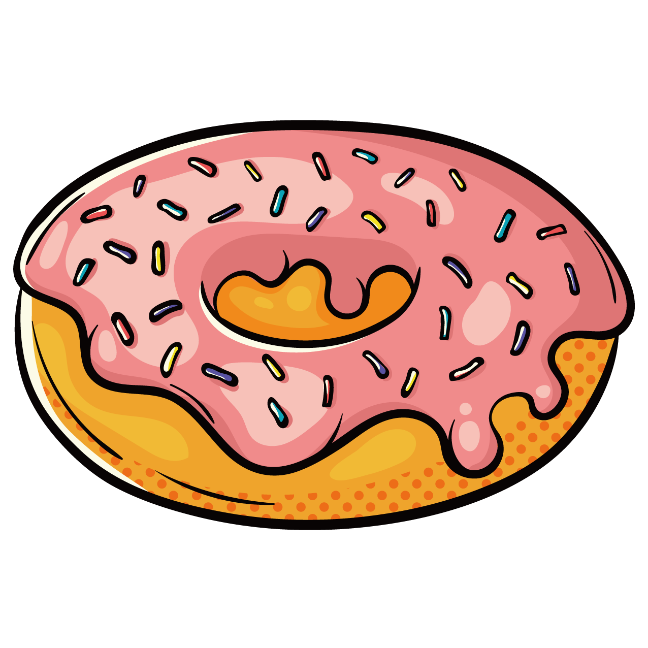Coffee and doughnuts fast. Donuts clipart strawberry