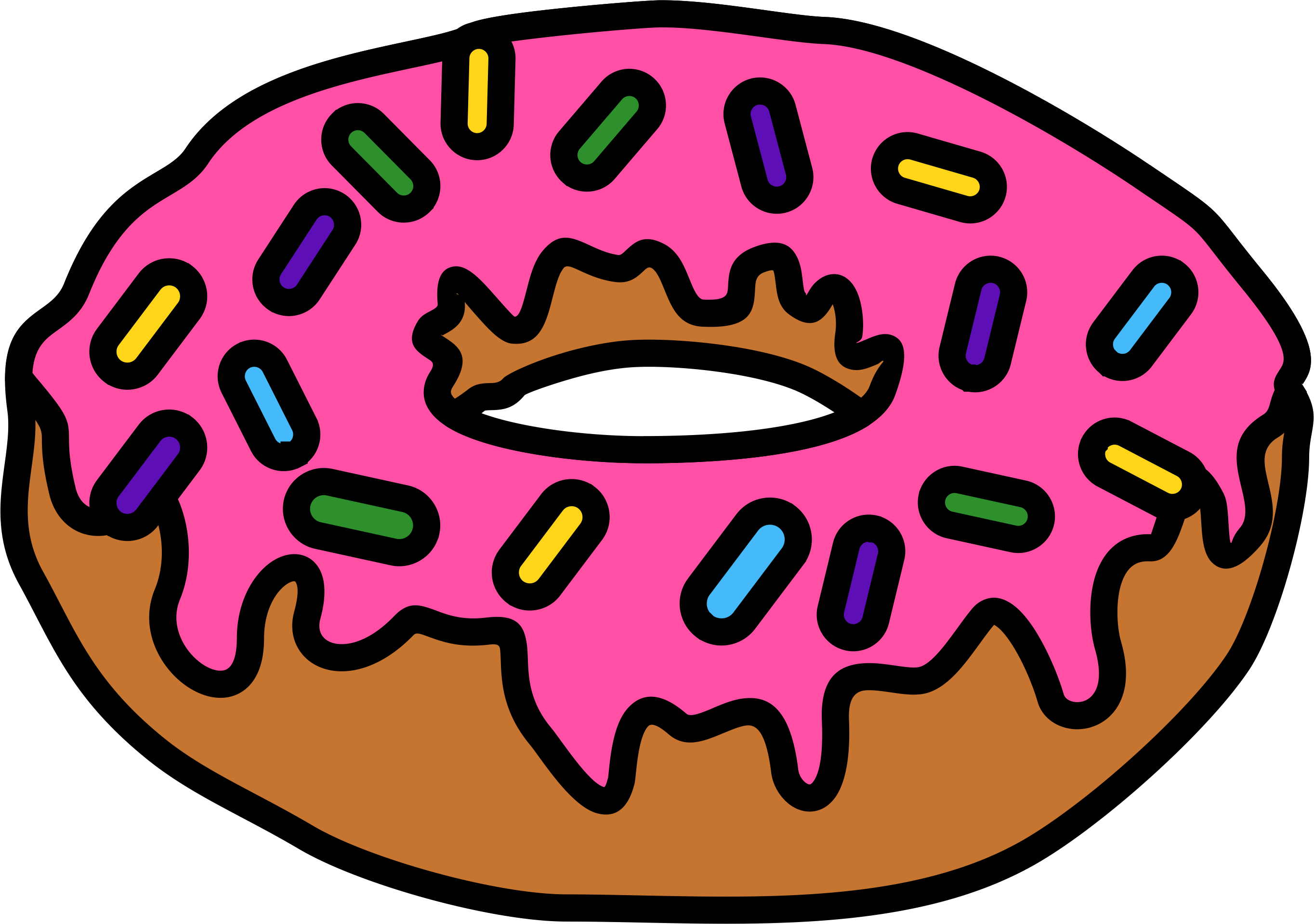 Donut time archives also. Doughnut clipart coffee