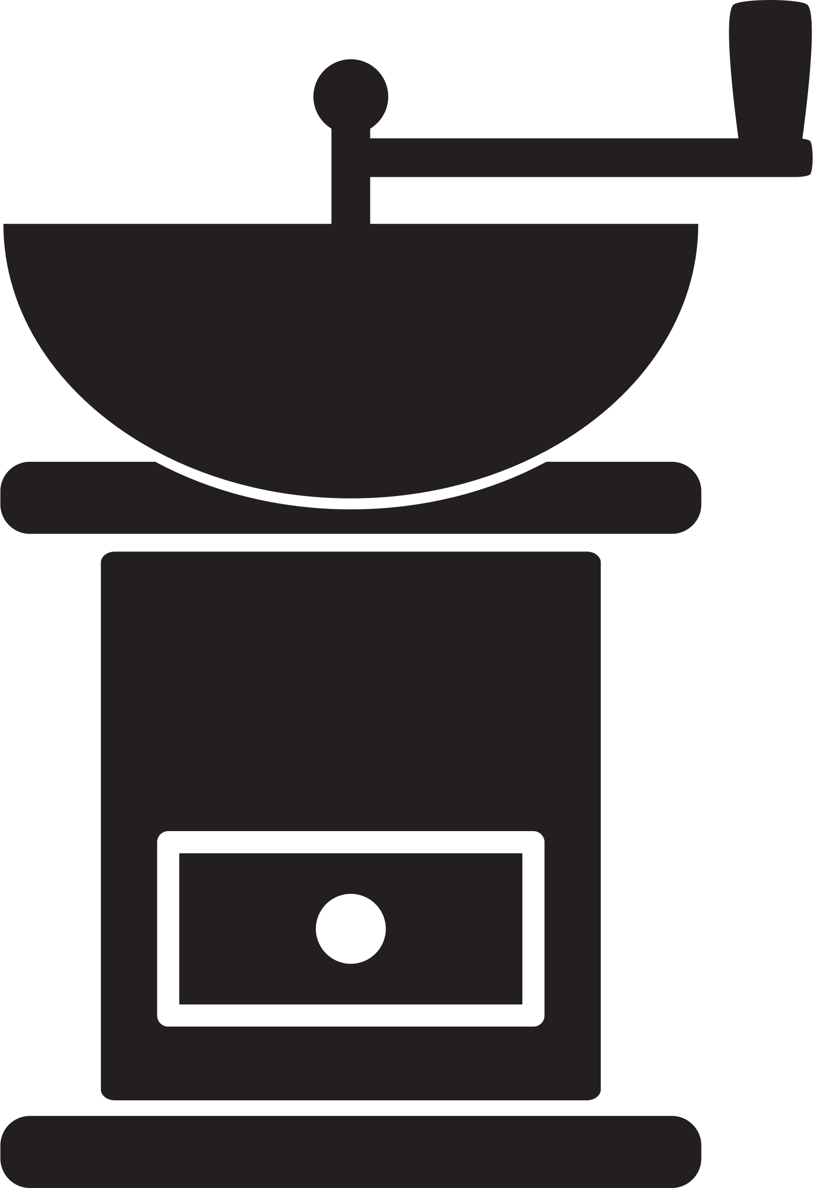 Kitchen grinder big image. Clipart coffee icon