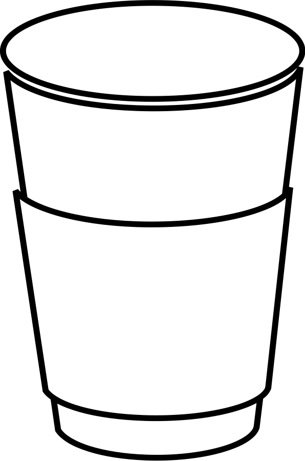 outline clipart coffee cup