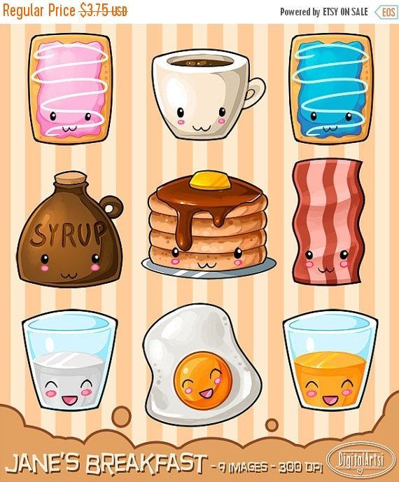 pancakes clipart coffee breakfast