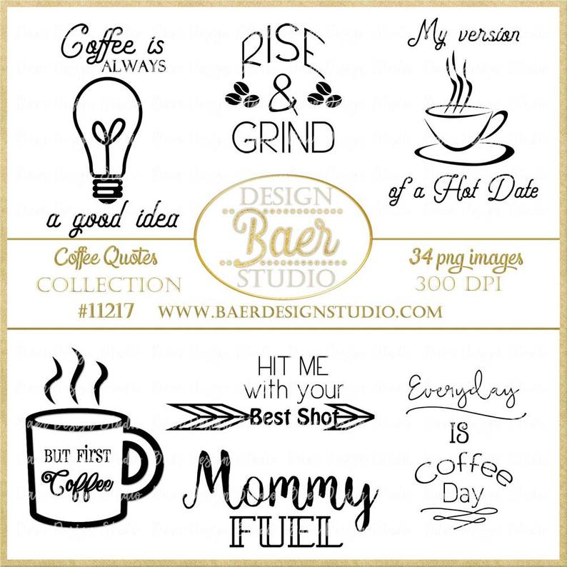 clipart coffee quotes