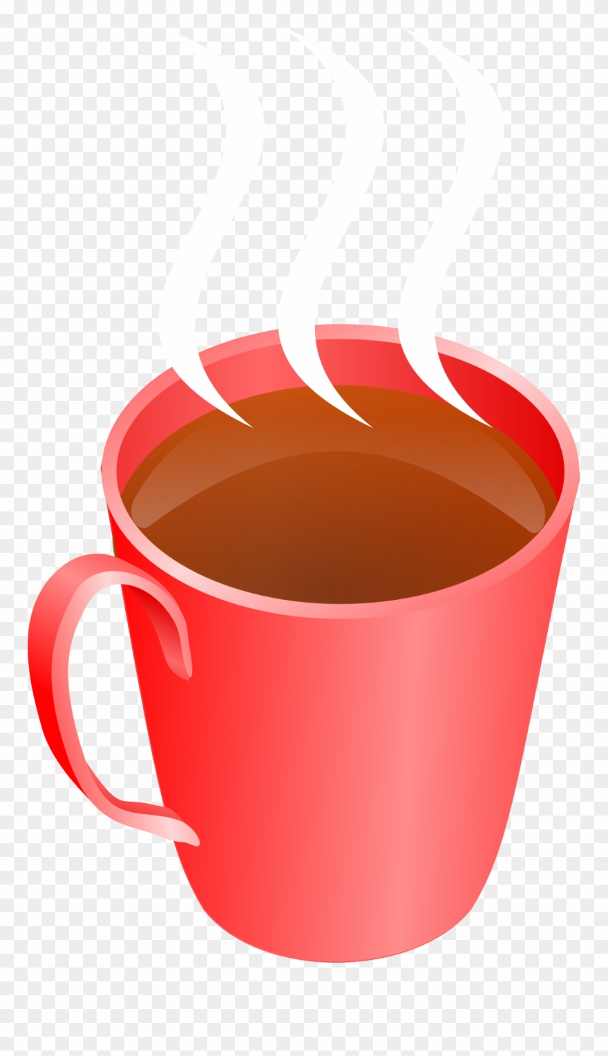 clipart coffee red