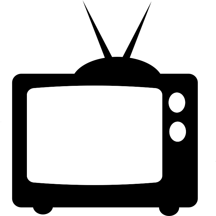 Square clipart television. Tv silhouette at getdrawings