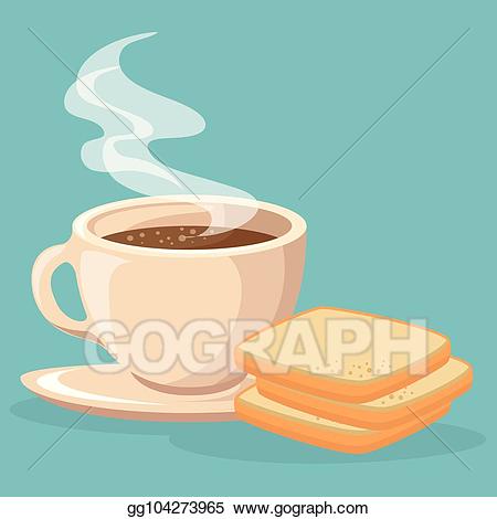 clipart coffee toast