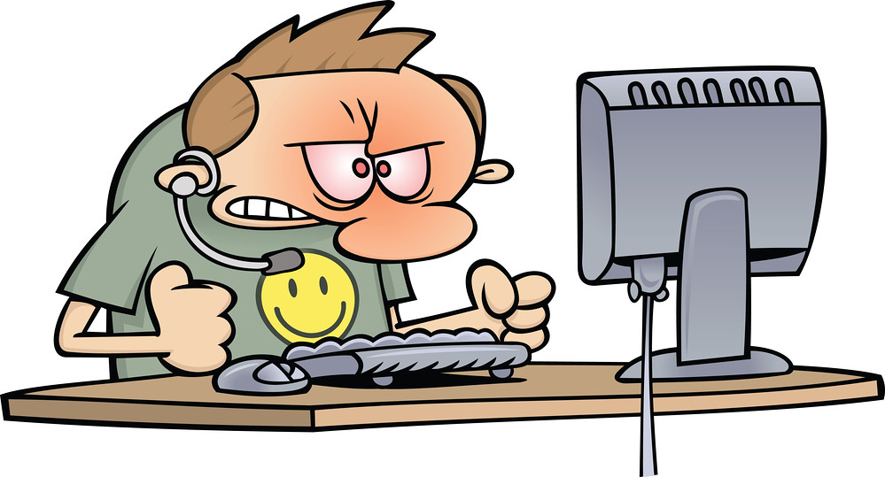 computers clipart angry