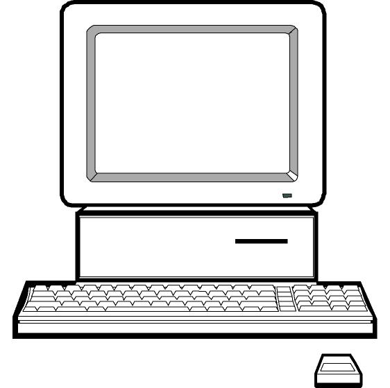 computers clipart outline