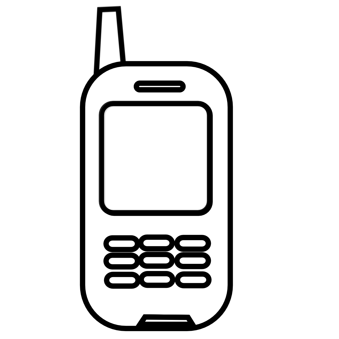 Cell phone clip art. White clipart telephone