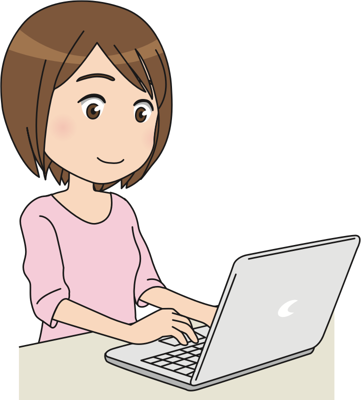Female user medium image. Clipart computer child