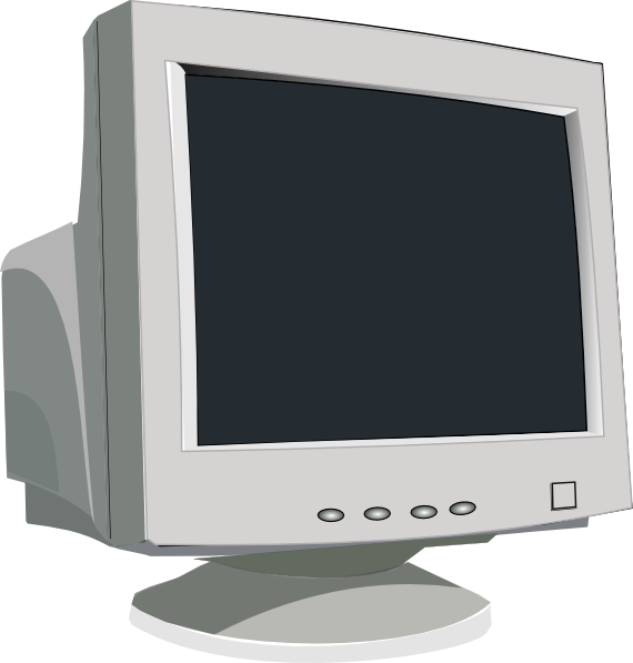 Pc clipart electronic media. Crt tube monitor clip