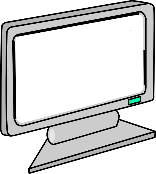 Blank screen clip art. Clipart computer computer monitor