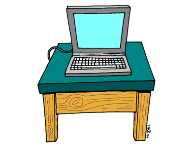 computer clipart desk