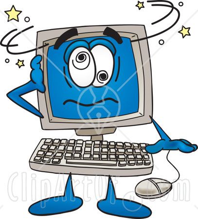confused clipart computer