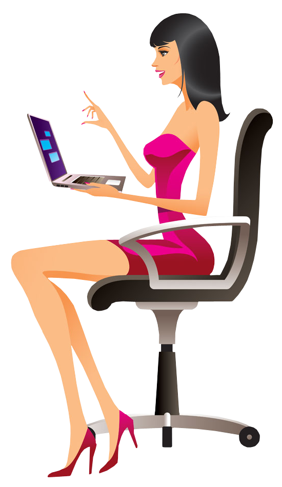 Clipart woman laptop. People portfolio categories designshop