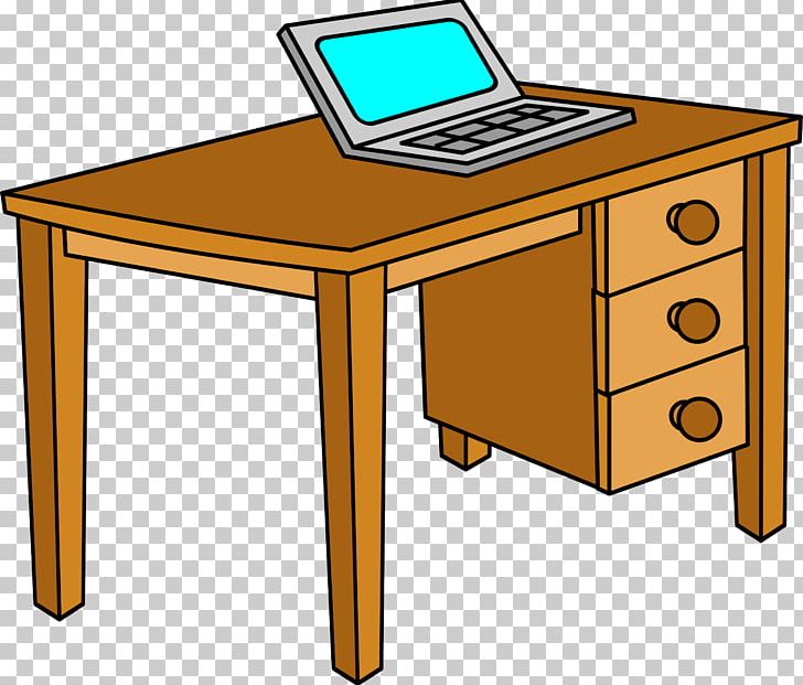 clipart desk computer table