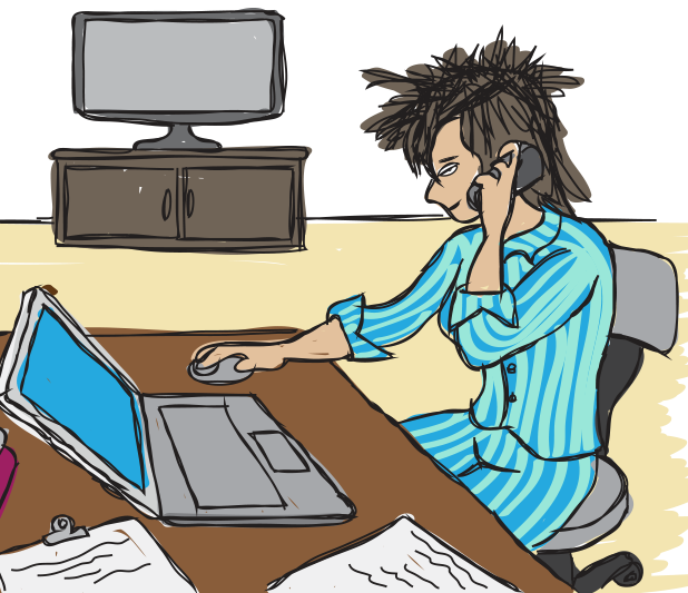 Mother clipart work at home. Workplace stress workguru addicted
