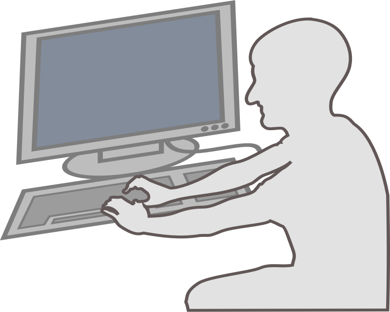 computers clipart hand